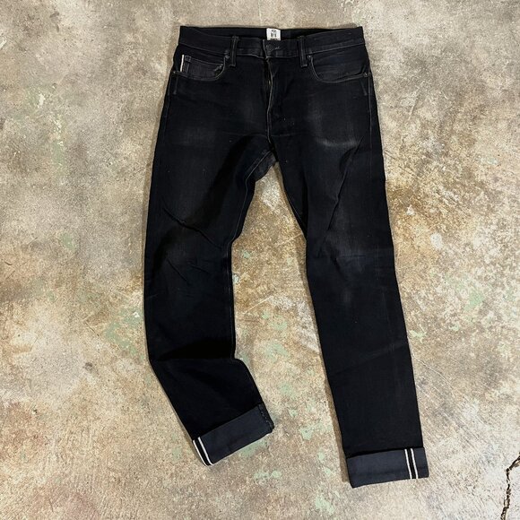 Men's Black Hiroshi Kato "The Pen" Slim Selvedge Jeans Size 30 - Picture 1 of 7